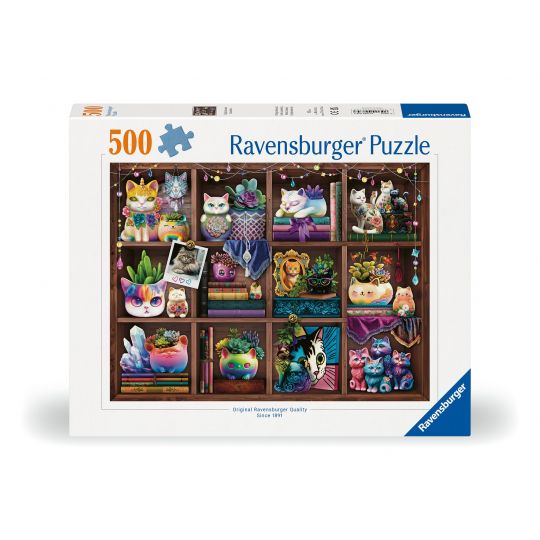 Ravensburger - Puslespil Cubby Cats and Succulents 500 brikker