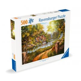 Ravensburger - Puslespil Cottage By The River 500 brikker