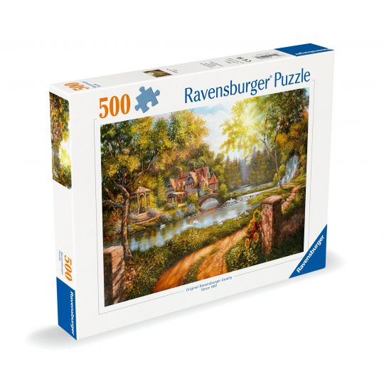 Ravensburger - Puslespil Cottage By The River 500 brikker