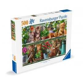 Ravensburger - Puslespil Cats On The Shelf 500 brikker