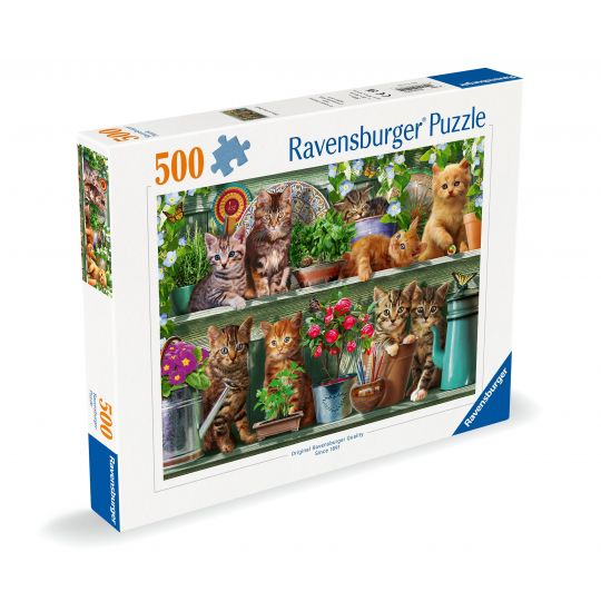 Ravensburger - Puslespil Cats On The Shelf 500 brikker