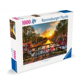 Ravensburger - Puslespil Bicycles In Amsterdam 1000 brikker