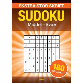 Legind - Stor Sudoko - 180 opgaver ekstra stor skrift