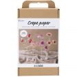 DIY Kit - Crepepapir - Blomster i Pastelfarver