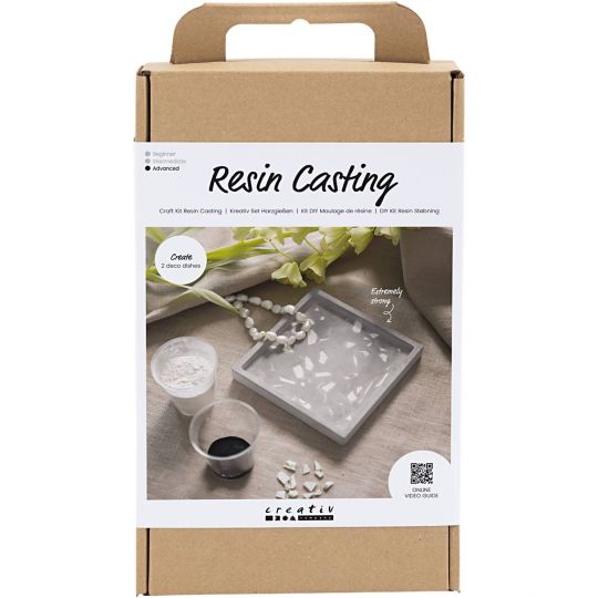 DIY Kit - Resin Støbning - Firkantet bakke med terrazzo