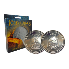 The Lord of the Rings Set of 4 Embossed Metal Coasters