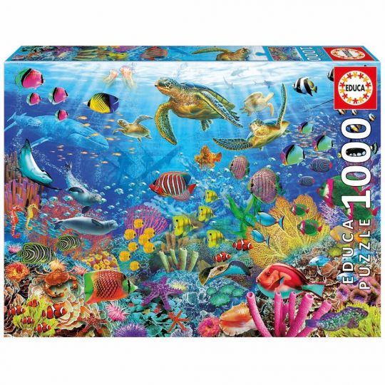 Educa - 1000 brikker - Tropical Fantasy Turtles Puslespil