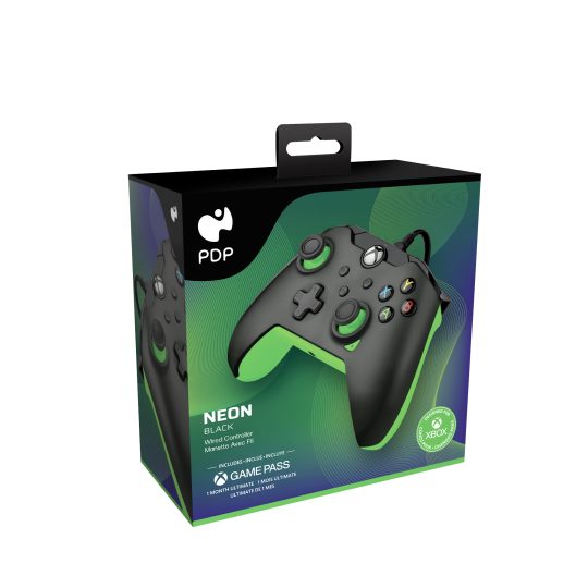 PDP Gaming Wired Controller - Neon Black