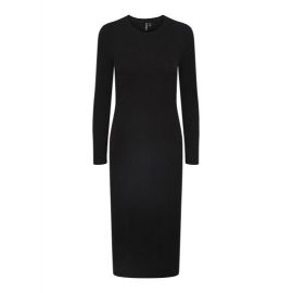 PCKYLIE LONG SLEEVE O-NECK MIDI DRESS NOOS