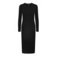 PCKYLIE LONG SLEEVE O-NECK MIDI DRESS NOOS