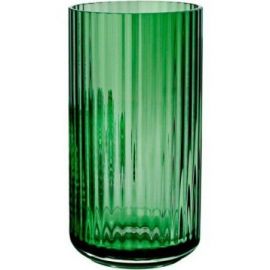 Lyngby Vase H20,5 klar grøn glas