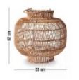 LANTERNE SIGVA RATTAN M. GLAS