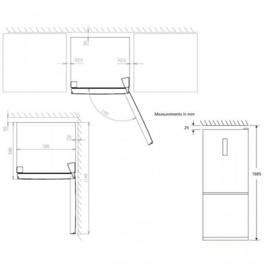 EPOQ KØL/FRYS EBF185W23D