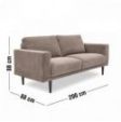 SOFA MEXICO 3 PERS. SAND