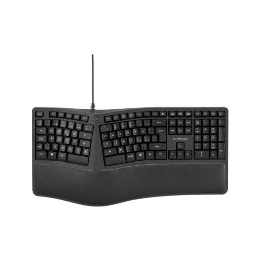 Sandstrøm ergonomisk tastatur med ledning