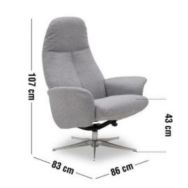 FREJA LÆNESTOL AUSTIN 18 GREY STOF