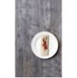 ROYAL COPENHAGEN HVID RIFLET TALLERKEN, FLAD 27 CM